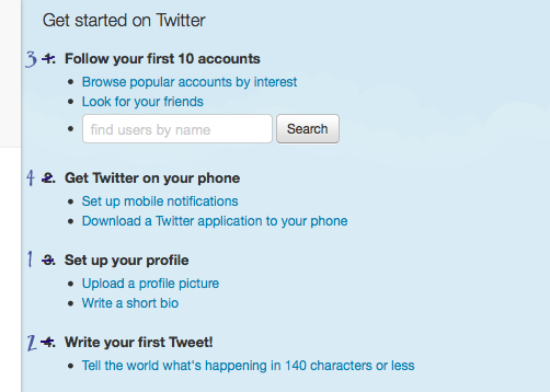 eerste stappen op twitter