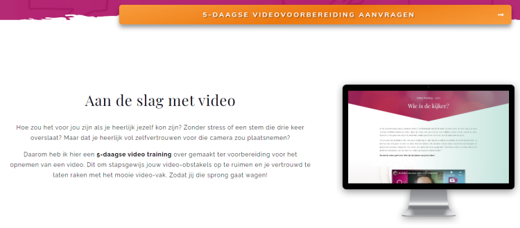 Leadgeneratie gratis videocursus voorbeeld