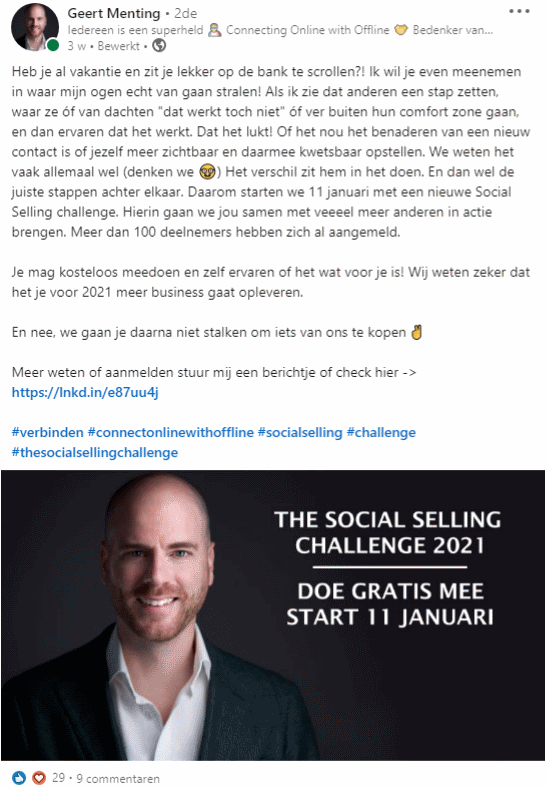 LinkedIn Challenge Geert Menting